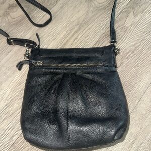 Great American Leather Works Small Black Leather Crossbody Bag Purse